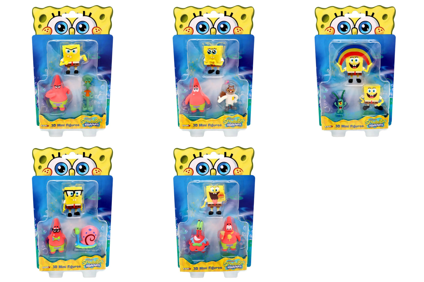 Diramix SpongeBob 3D Mini Figures Set of 3 – Collectible Characters | Assorted Models