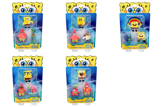 Diramix SpongeBob 3D Mini Figures Set of 3 – Collectible Characters | Assorted Models