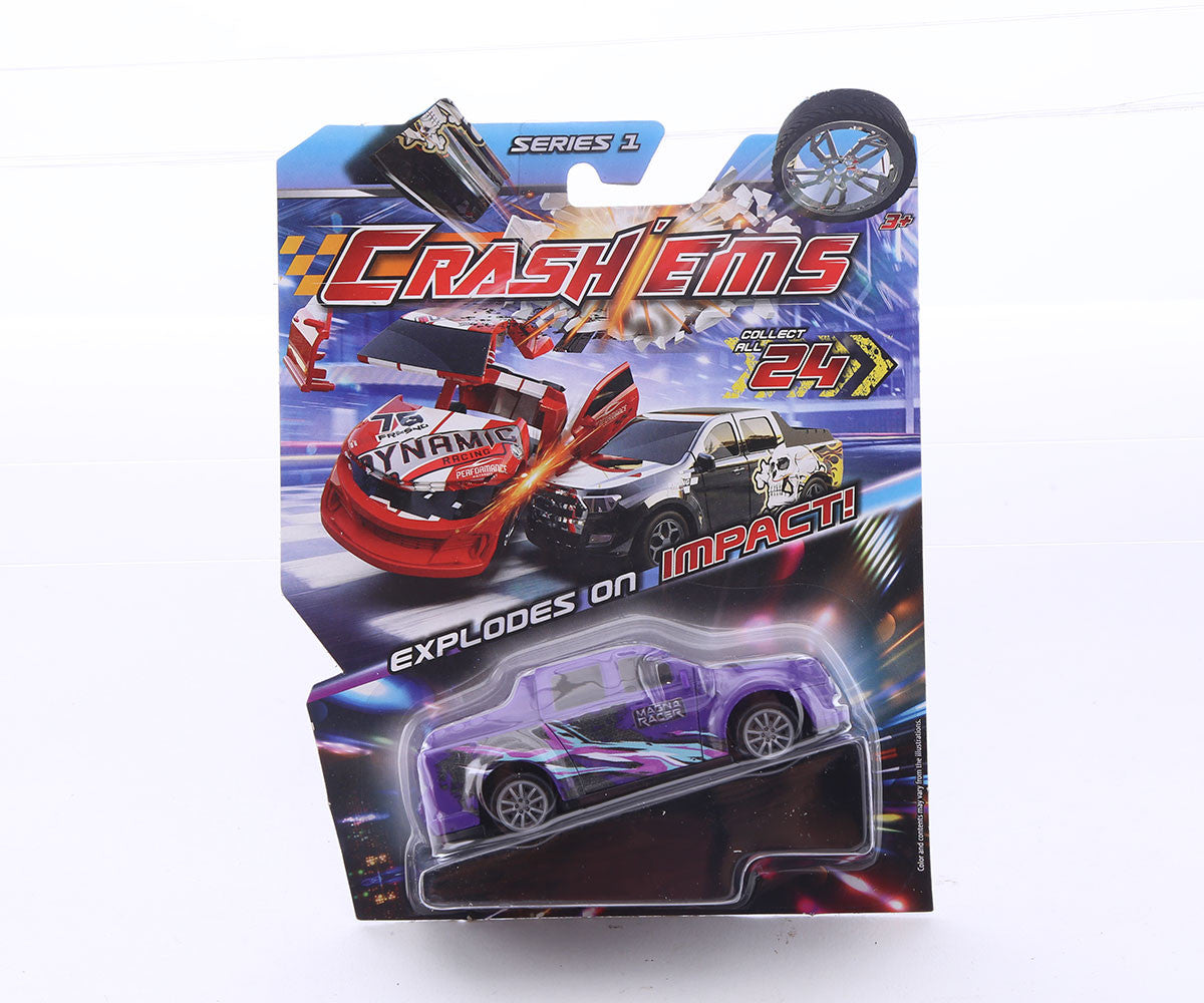 Crash’ems Series 1 Exploding Pull Back Crash Cars Action Toy 24 to Collect