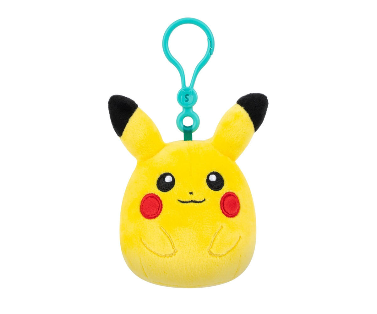 Jazwares Pokémon Squishmallows Clip-On Plush 8cm – Pikachu, Snorlax & Gengar | Choose Your Character