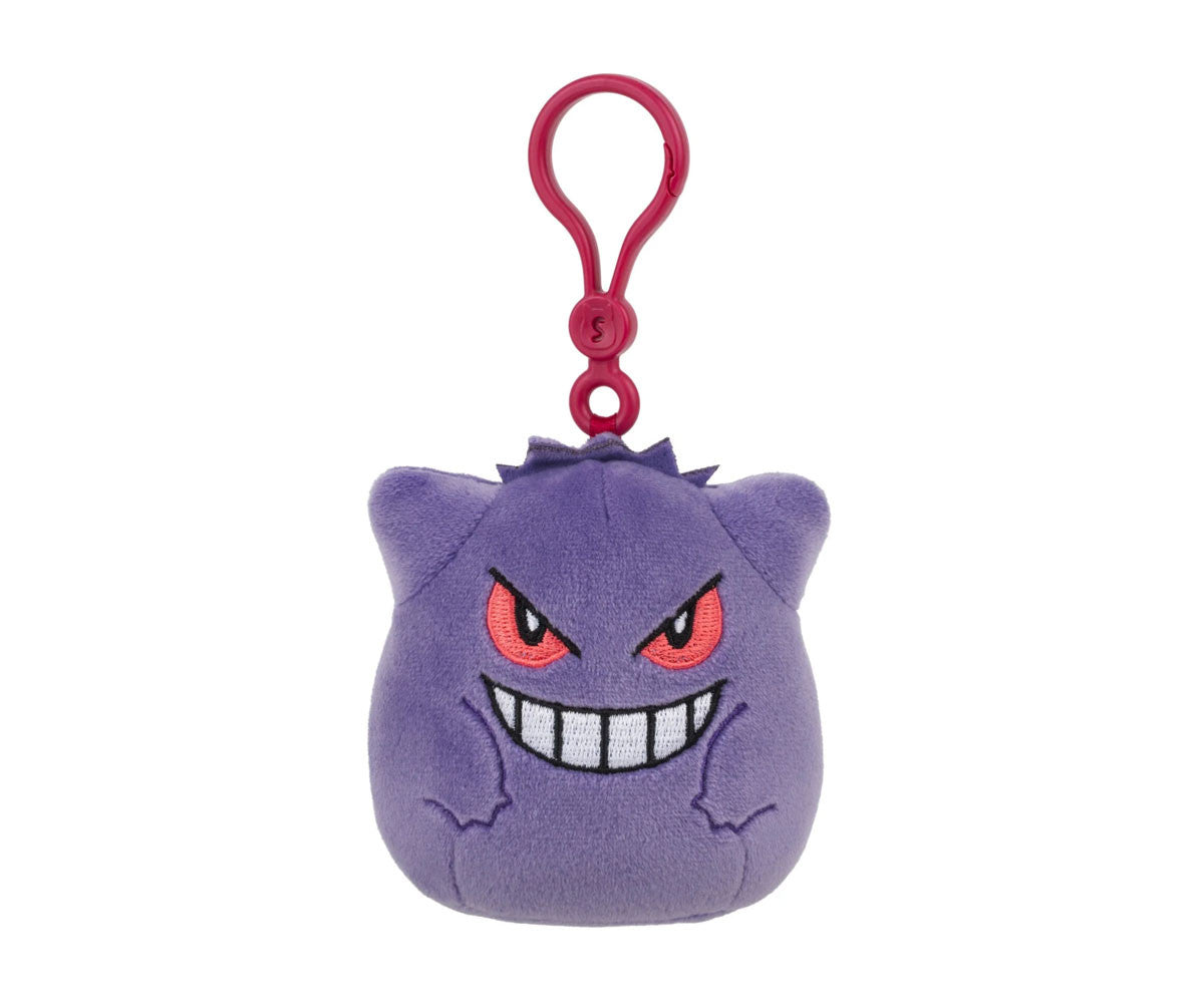 Jazwares Pokémon Squishmallows Clip-On Plush 8cm – Pikachu, Snorlax & Gengar | Choose Your Character