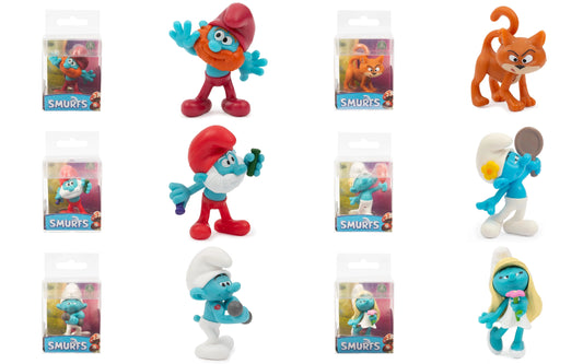 Smurfs Movie 2025 Figures – Set of 6 Collectible 5.5cm Toys by Giochi Preziosi