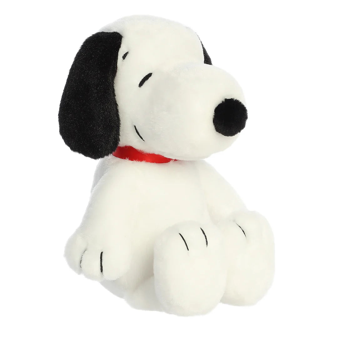Peanuts Floppy Snoopy Stuffed Animal Soft Toy 8" White Red Collar - Officially Licensed