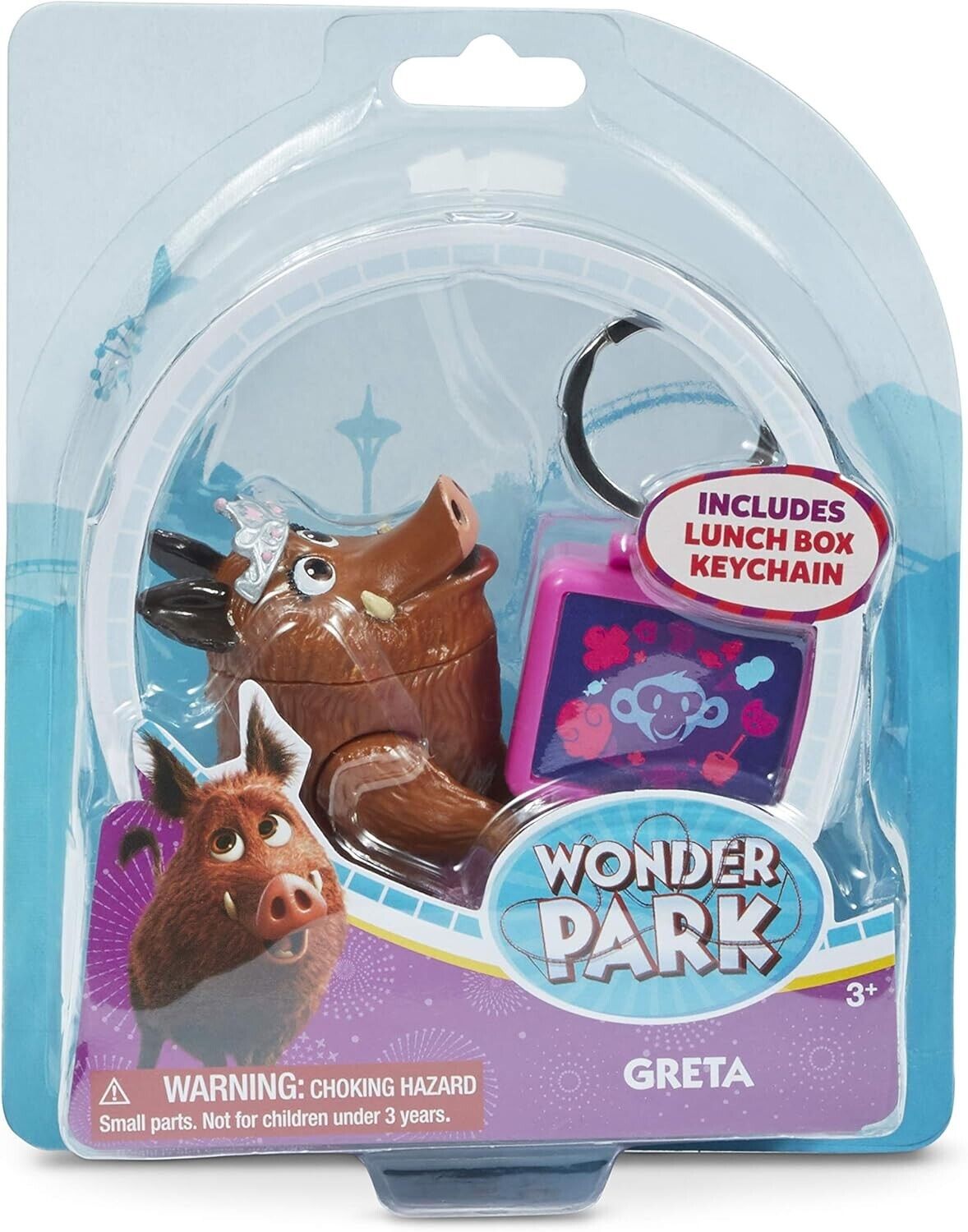 Wonder Park Action Mini Figures – Greta & Lunch Box Keychain – Collectible Toy