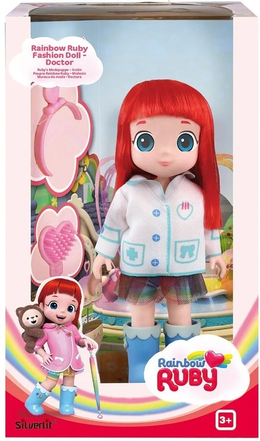 Rainbow Ruby Doctor Fashion Doll 20cm w/ Accessories – Silverlit