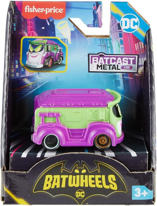 Fisher-Price Batwheels 1:55 Metalcast Joker Van – Diecast Villain Vehicle