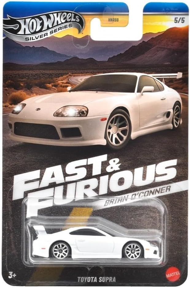 Hot Wheels Fast & Furious Silver Series Toyota Supra White – Brian O'Conner 1:64 Die-Cast Collectible Car