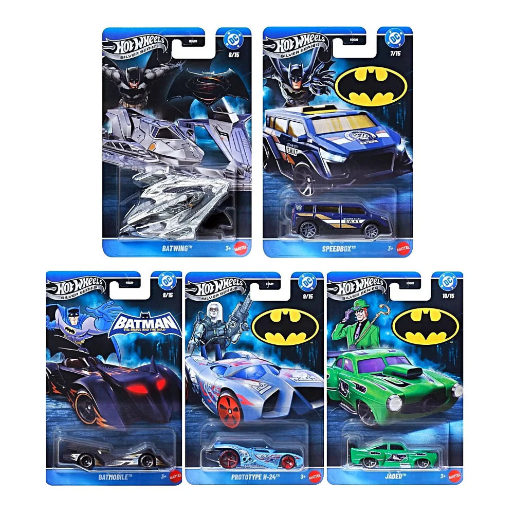 Hot Wheels Silver Series DC Batman HDG89 Die-Cast Premium Collector Cars 1/64