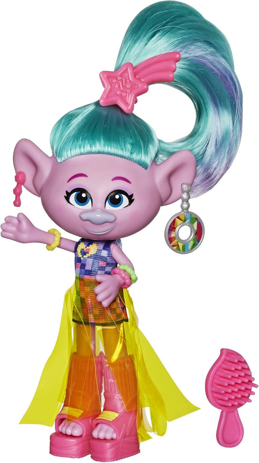 DreamWorks Trolls World Tour Glam Satin Fashion Doll by Hasbro