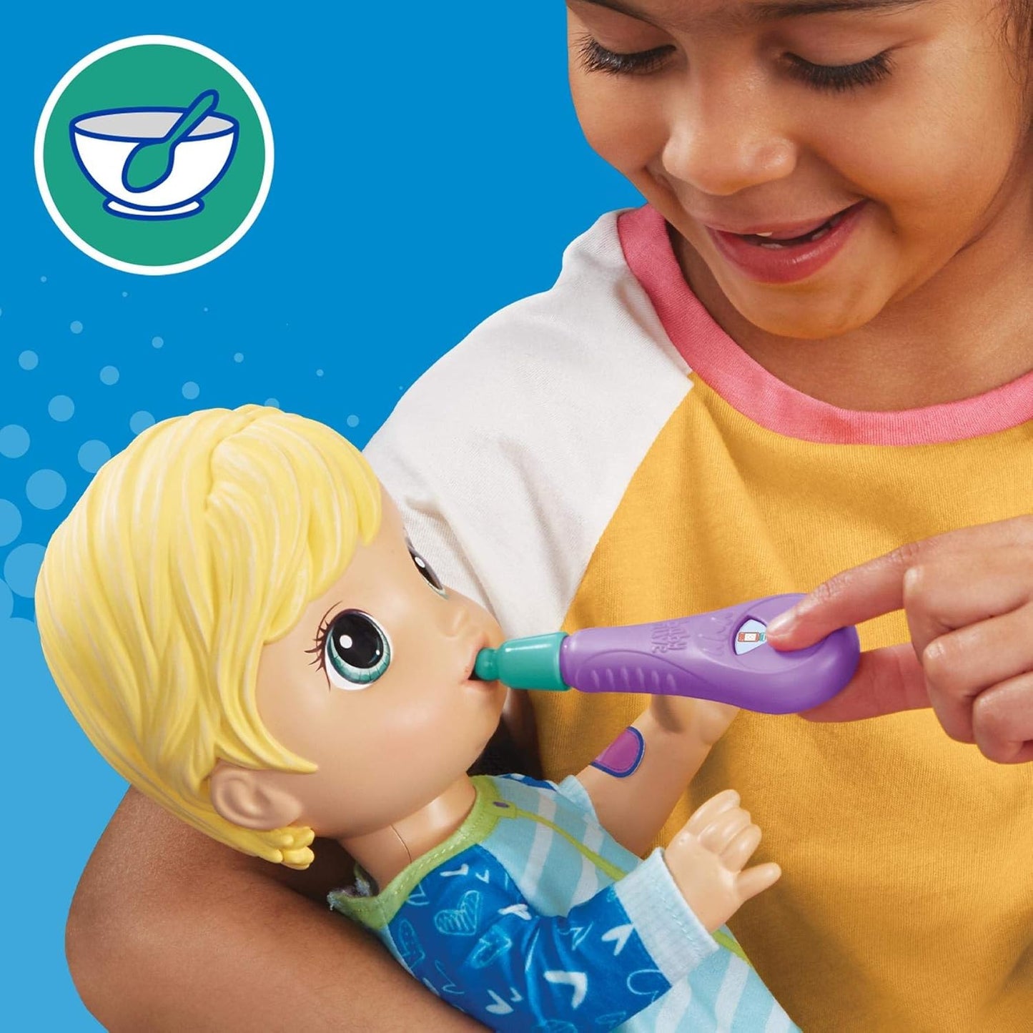 Hasbro Baby Alive Mix My Medicine Baby Doll – Kitty-Cat Pajamas | Interactive Doctor Doll, Drinks & Wets