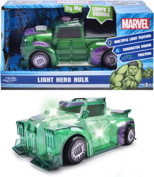 Jada Toys Marvel Light Hero Hulk Car (15 cm) - Superhero Toy Car