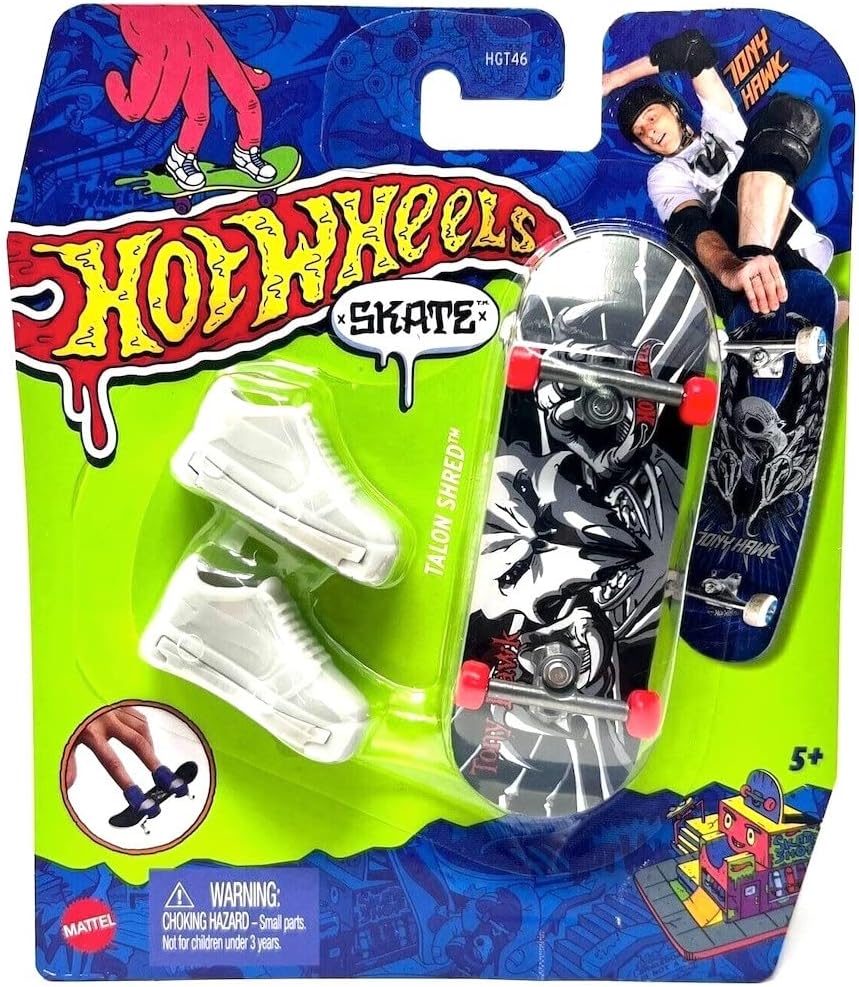 Hot Wheels Skate Tony Hawk Fingerboard & Shoes – Assorted Design | Mattel