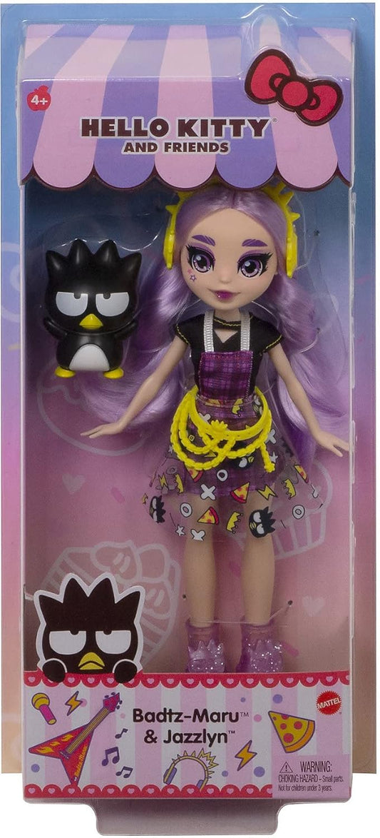 Mattel Sanrio Hello Kitty & Friends Badtz-Maru Figure & Jazzlyn Doll 10-Inch Collectible (GWW98)