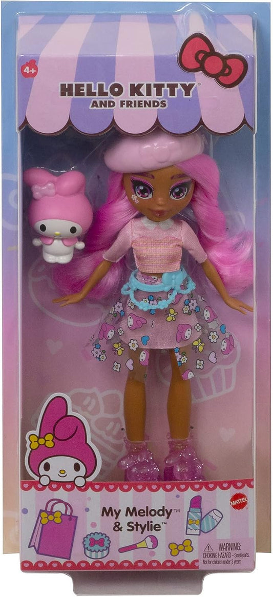 Mattel Sanrio Hello Kitty & Friends My Melody Figure & Stylie Doll – 10-Inch Collectible (GWW97)