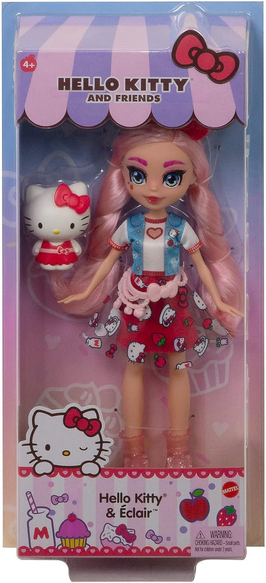 Mattel Sanrio Hello Kitty & Friends Hello Kitty Figure & Éclair Doll 10-Inch Collectible (GWW96)