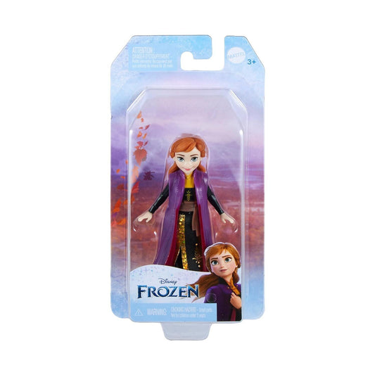 Mattel Disney Anna Princess Frozen 9cm Articulated Mini Doll Black Purple Outfit
