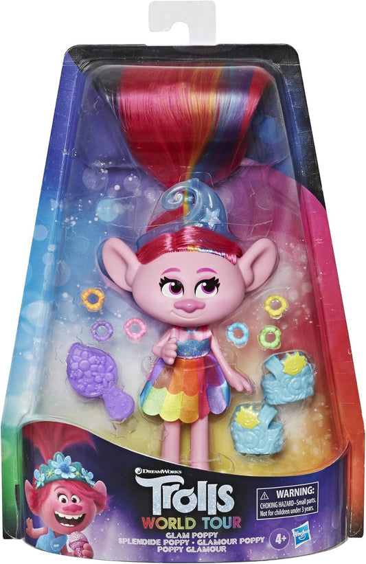 DreamWorks Trolls World Tour Glam Poppy Fashion Doll by Hasbro