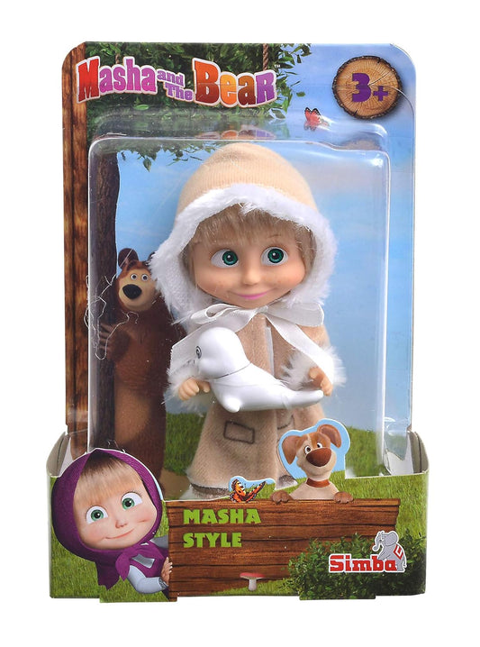 Simba Masha and The Bear Masha Style 5" Snow Outfit Doll with Seal