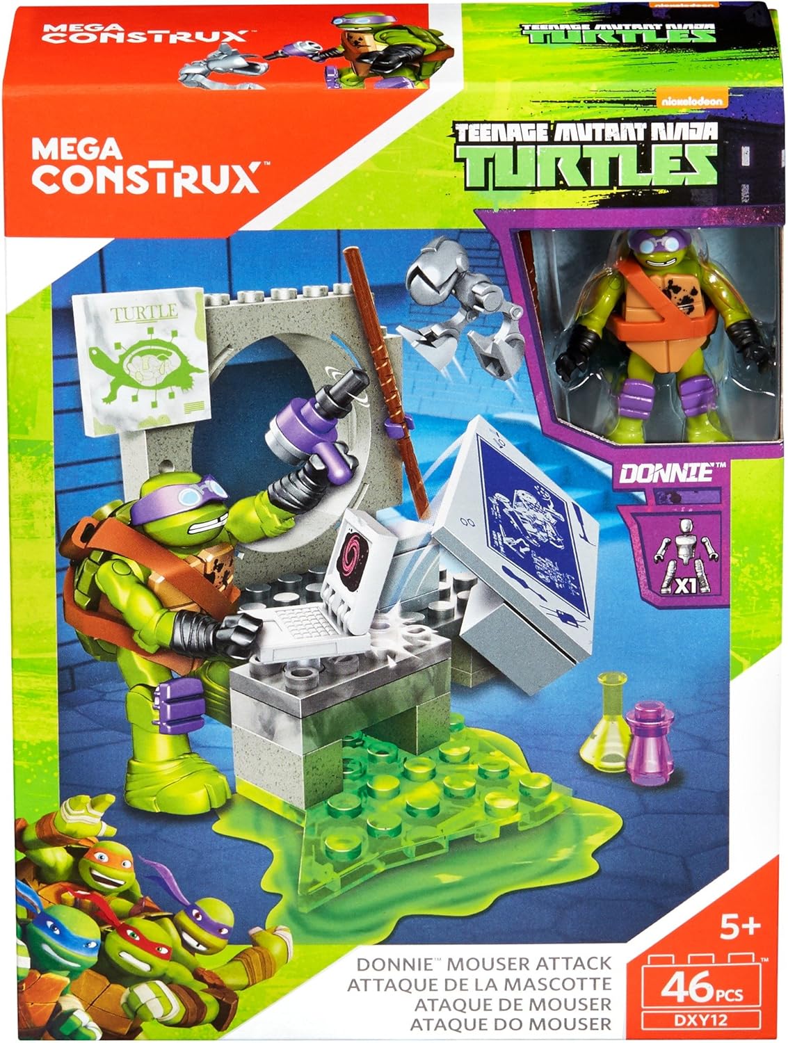 Mega Construx Teenage Mutant Ninja Turtles Donnie Mouser Attack DXY12 46 pcs