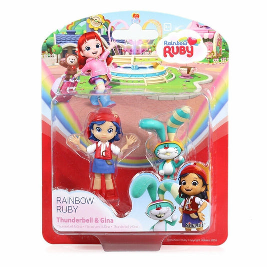 Silverlit Rainbow Ruby Dolls 2-Pack – Thunderbell & Gina Figures for Creative Play