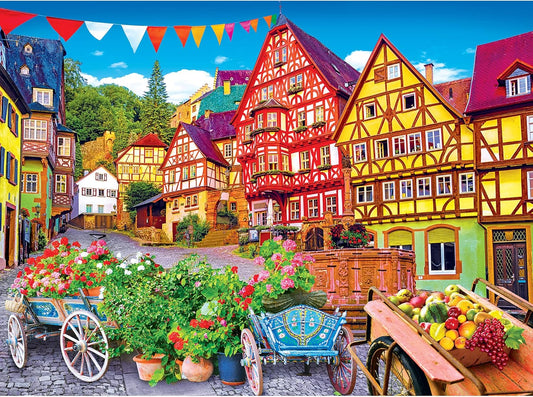 RoseArt Kodak Premium Colorful European Town Jigsaw Puzzle – 1000 Pieces for Adults