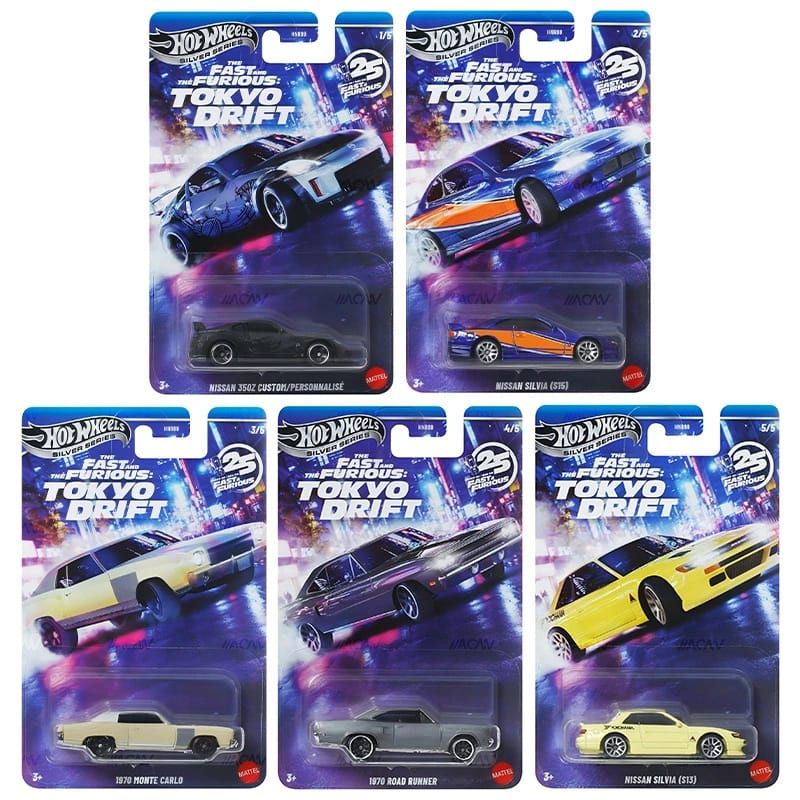Hot Wheels 2026 Fast & Furious Tokyo Drift – Silver Series Die-Cast Car | Choose Your Model