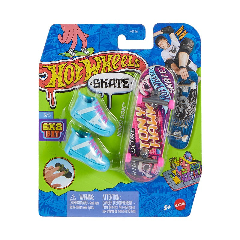 Hot Wheels Skate Tony Hawk Fingerboard & Shoes – Assorted Design | Mattel