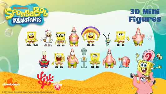 Diramix SpongeBob 3D Mini Surprise Figures Full Set 15 Figures – Complete Collection