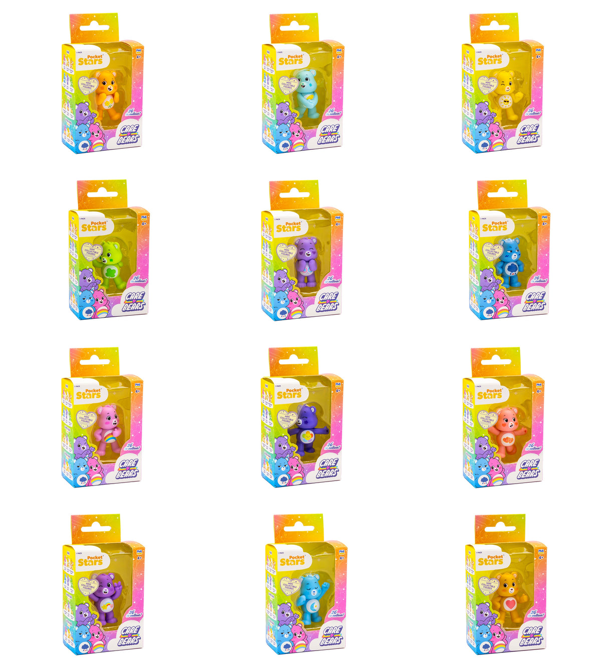 PMI Care Bears Pocket Stars Mini Collectible Figures – 26 to Collect | Choose Yours