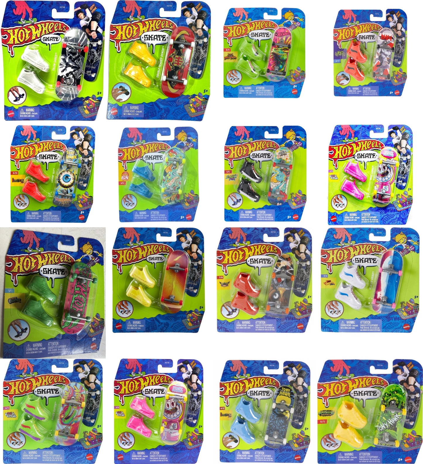 Hot Wheels Skate Tony Hawk Fingerboard & Shoes – Assorted Design | Mattel