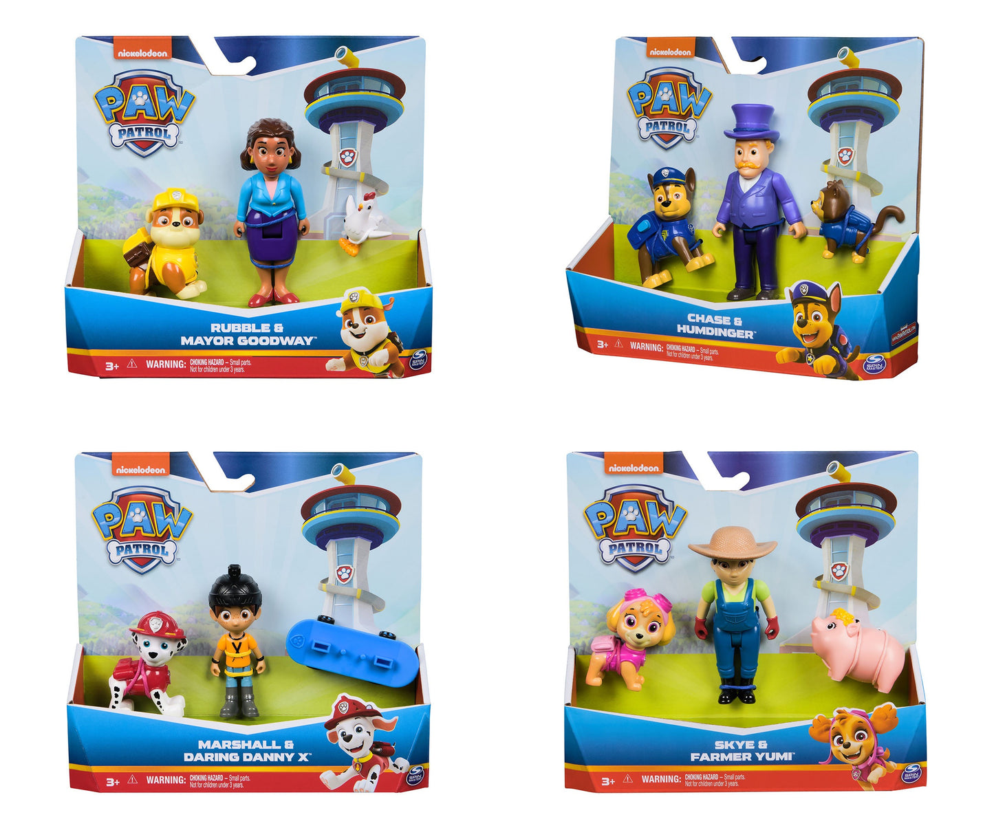 Spin Master PAW Patrol Figure Set – Chase, Marshall, Rubble & Skye with Friends | Choose Your Character Set