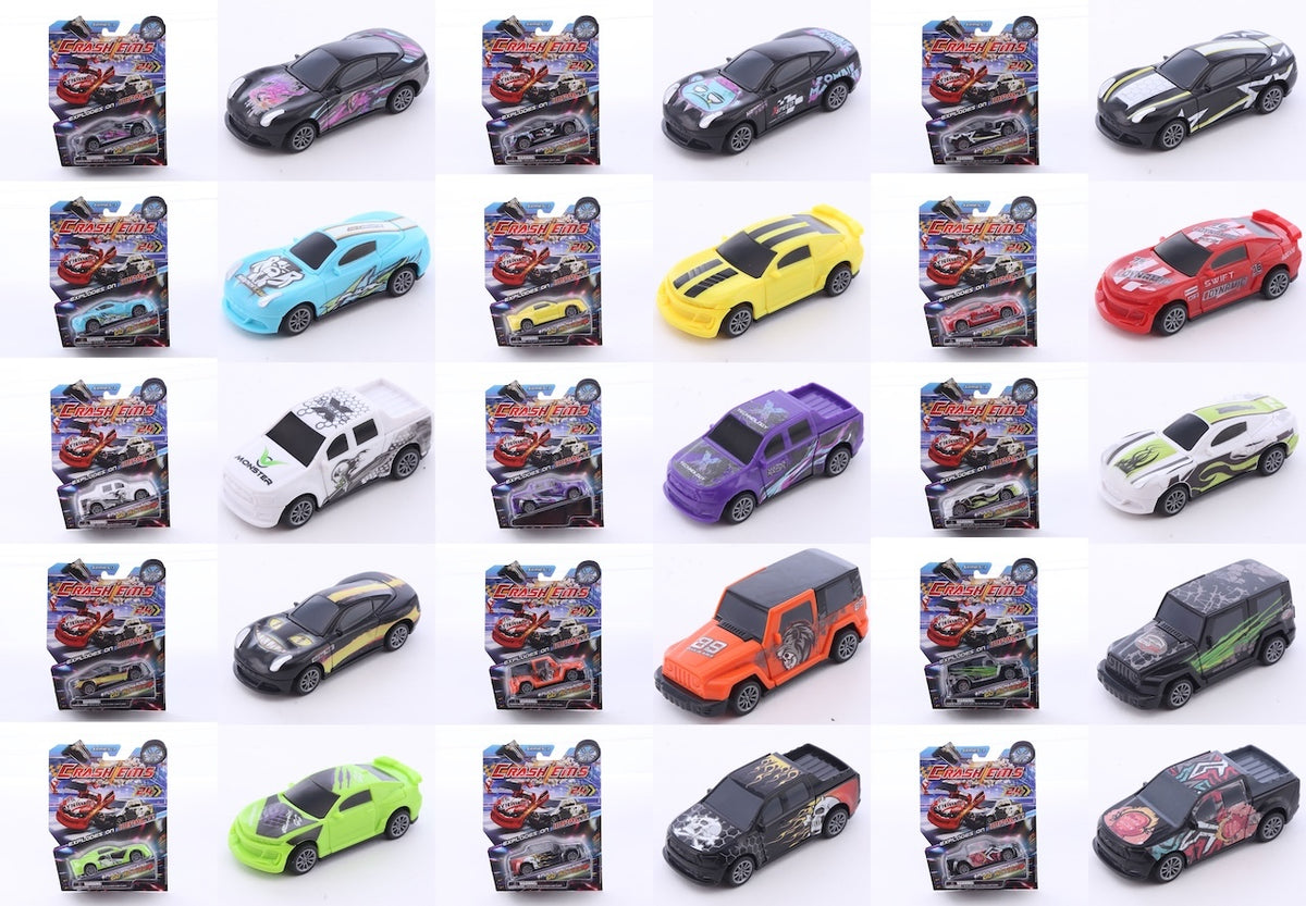 Crash’ems Series 1 Exploding Pull Back Crash Cars Action Toy 24 to Collect