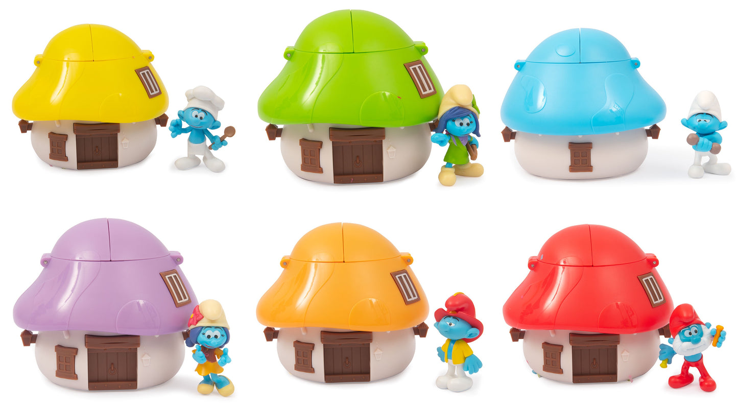 Giochi Preziosi The Smurfs Mushroom House Playset – Surprise Smurf Figure | Choose Your Color
