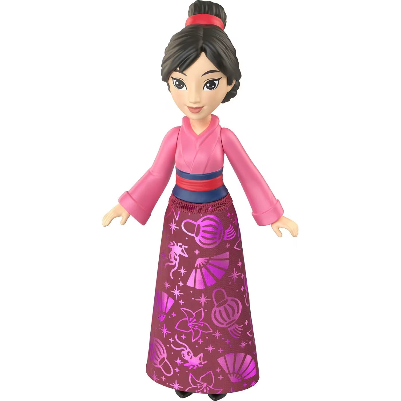 Disney Princess Mulan Shiny Pink Outfit Mini Doll 9cm – Articulated Figure JBX53 HLW69