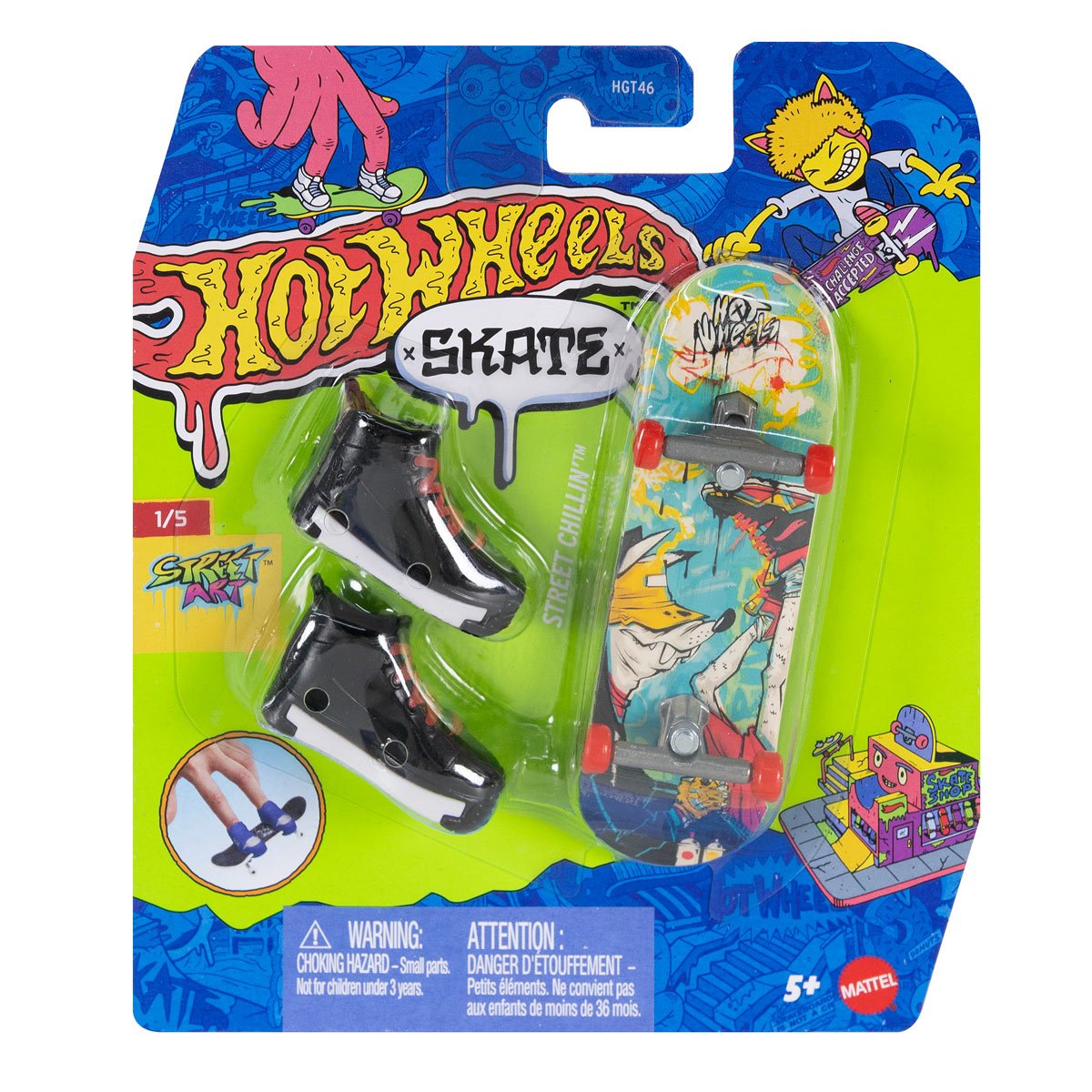 Hot Wheels Skate Tony Hawk Fingerboard & Shoes – Assorted Design | Mattel