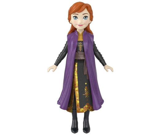Mattel Disney Anna Princess Frozen 9cm Articulated Mini Doll Black Purple Outfit