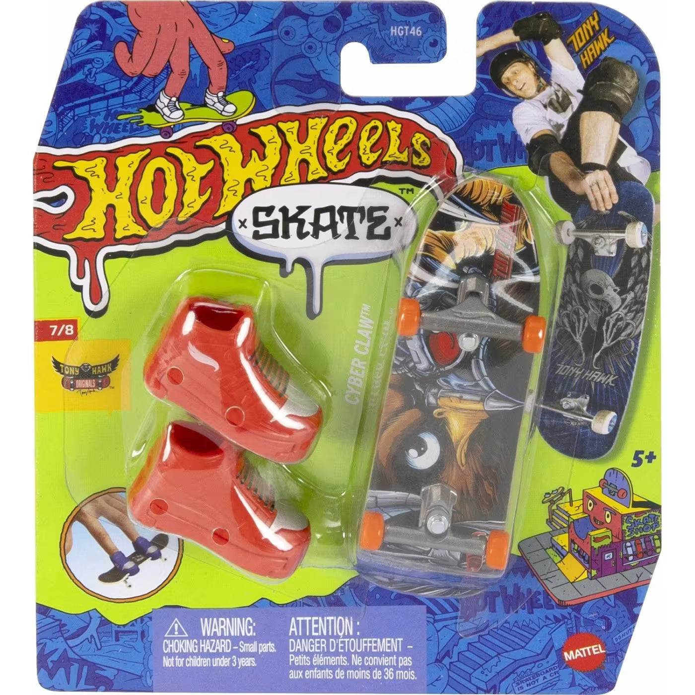 Hot Wheels Skate Tony Hawk Fingerboard & Shoes – Assorted Design | Mattel