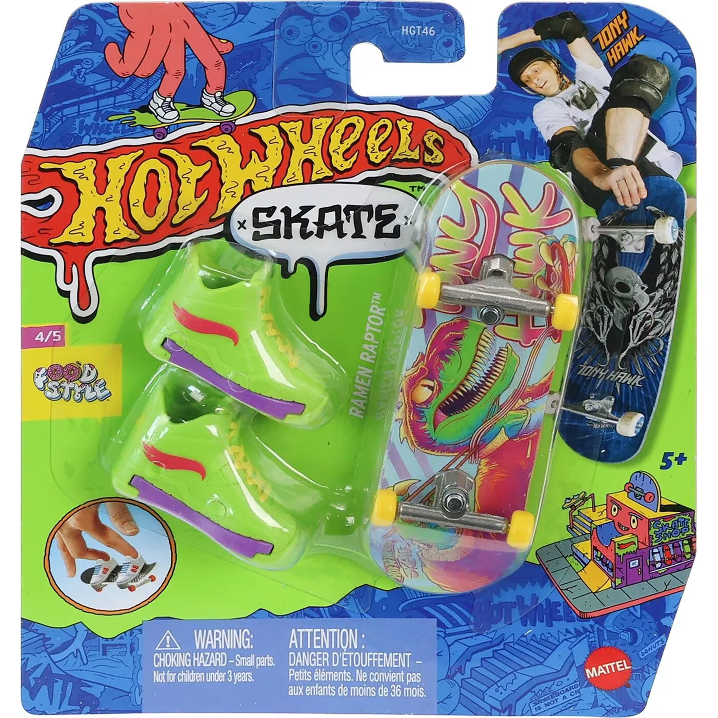Hot Wheels Skate Tony Hawk Fingerboard & Shoes – Assorted Design | Mattel