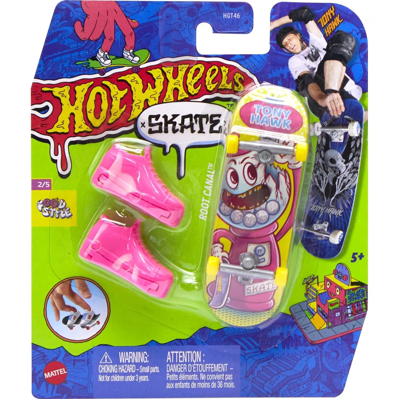 Hot Wheels Skate Tony Hawk Fingerboard & Shoes – Assorted Design | Mattel
