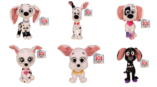 Official Disney 101 Dalmatian Street Set 6 Plush Toy – 10inch (25cm) Gift