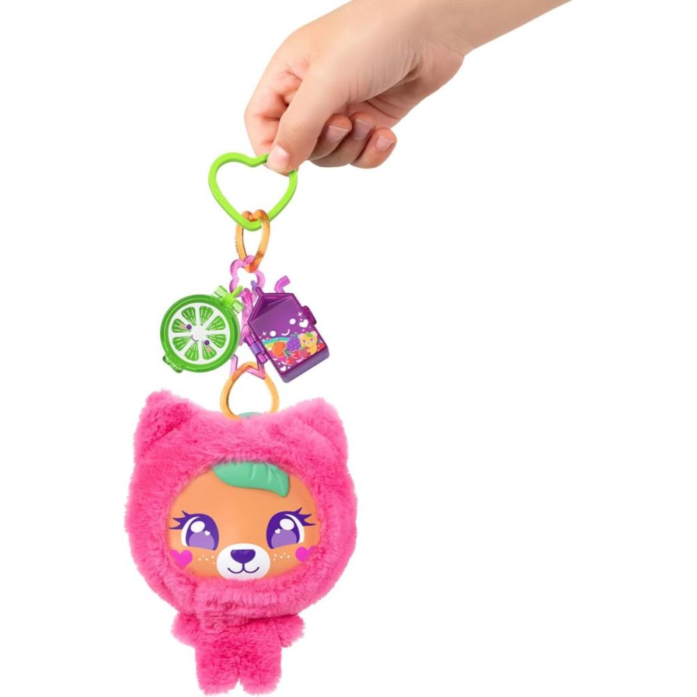 Mattel Polly Pocket Plushie Bear Compact Playset – Doll, 3 Pets & Bag Clip JKC79