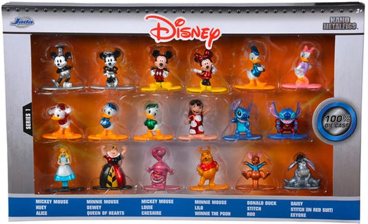Jada Toys Disney Nano Figures Wave 1 – 18-Pack Mini Die-Cast Collectible Set (4 cm)