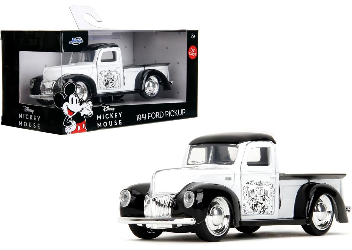 Jada Toys Disney Steamboat Willie 1941 Ford Pickup 1:32 – Die-Cast Collectible Car