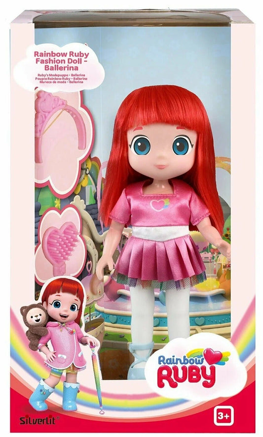 Rainbow Ruby Ballerina Fashion Doll 20cm w/ Accessories – Silverlit