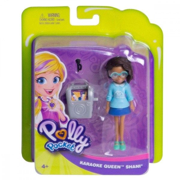 Polly Pocket Karaoke Queen Shani – Mini Doll with Mic & Accessories – Mattel