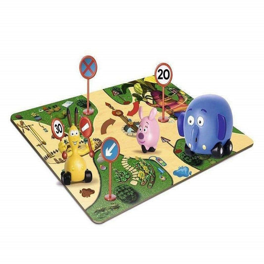 Disney Jungle Junction En Route toy set with Ellyvan, Zooter and Bungo figures