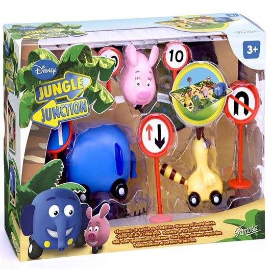 Disney Junior Jungle Junction En Route Figures Set – Ellyvan, Zooter, Bungo Toys HTF Gift