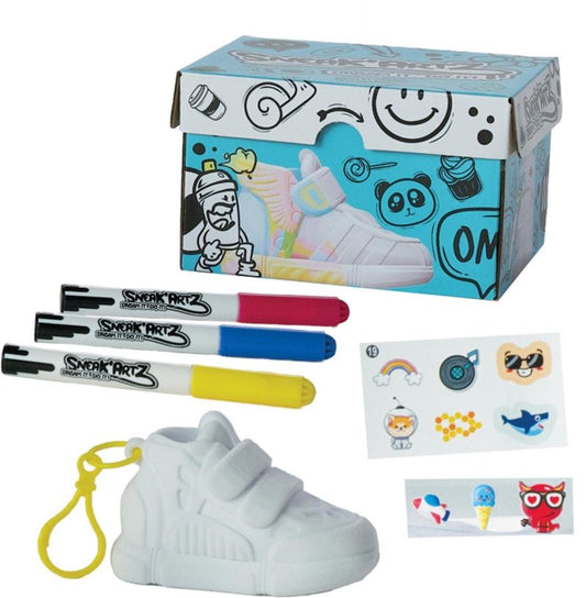 Sneak’Artz DIY Sneaker Decoration Kit – Collectible Custom Sneaker with Markers & Charms | Mystery Box