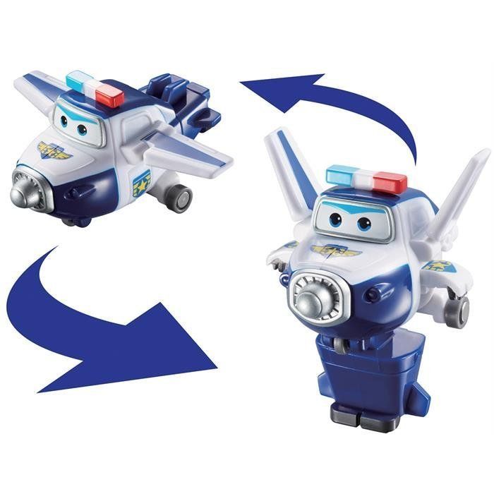 Super Wings – 2-pack Transforming Figures Paul & Jett – Kids Plane to Bot Toy