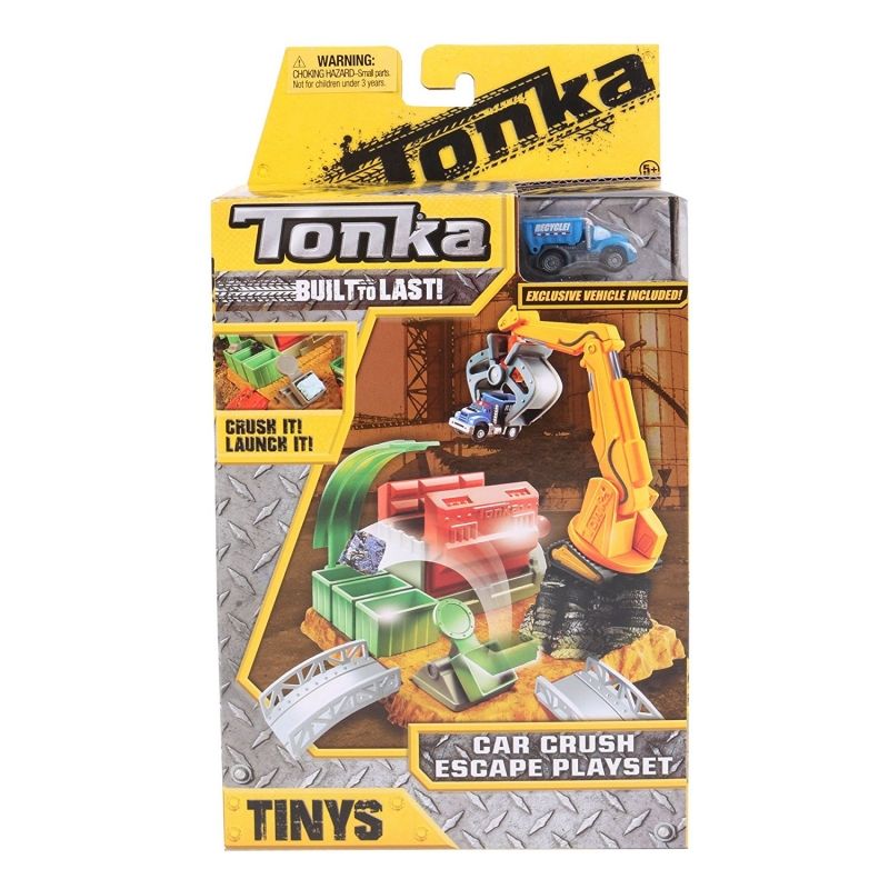 Tonka Built To Last Car Crush Escape Playset – Kids Tough Vehicle Action Set